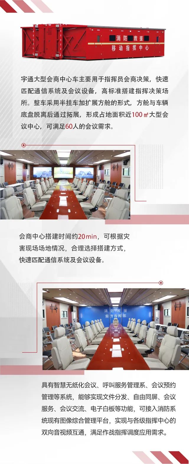 宇通省级灭火救援现场指挥部车辆编组交付消防系统