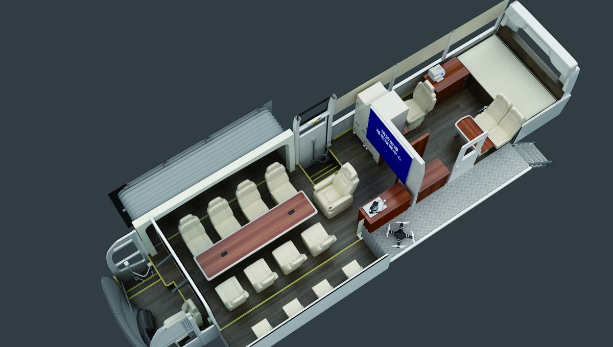 大型通信指挥消防车（指挥+运兵+宿营）