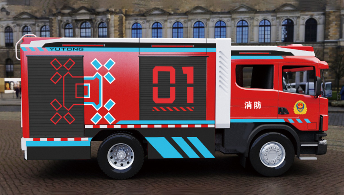 无人机泡沫灭火车