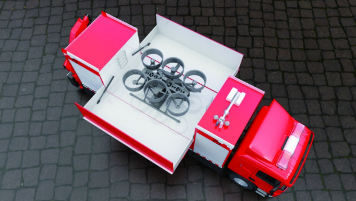 无人机灭火救援消防车