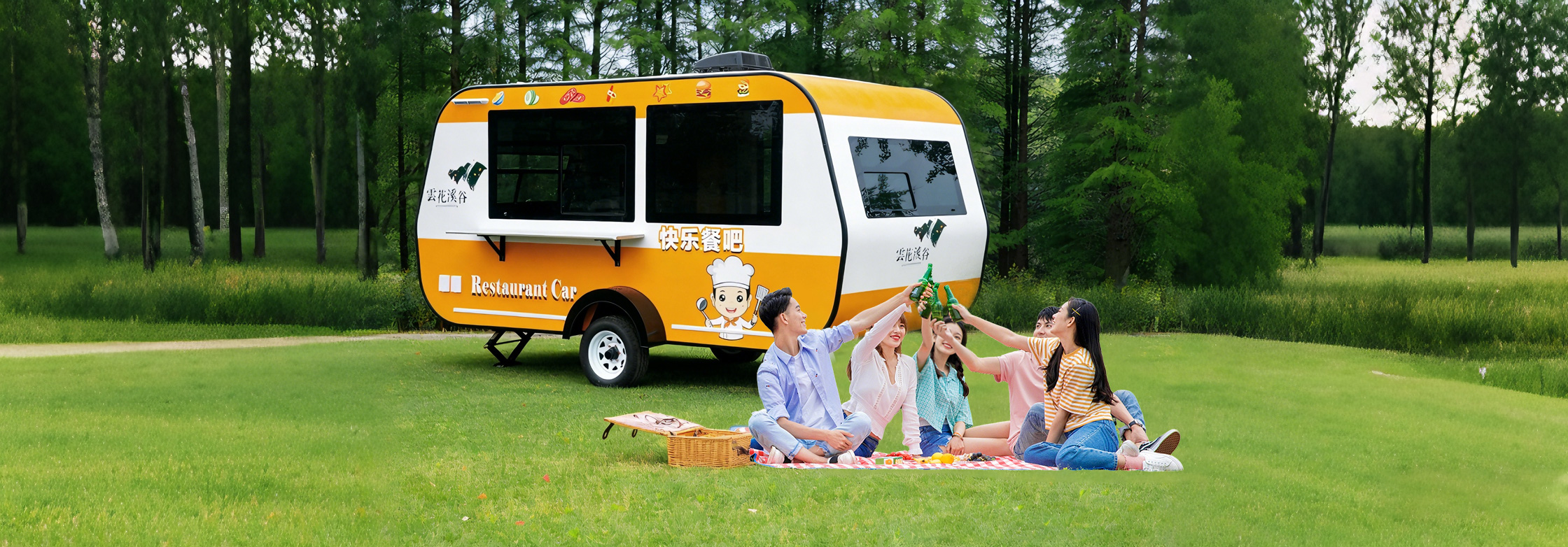 6米无动力餐车ZKCC6A