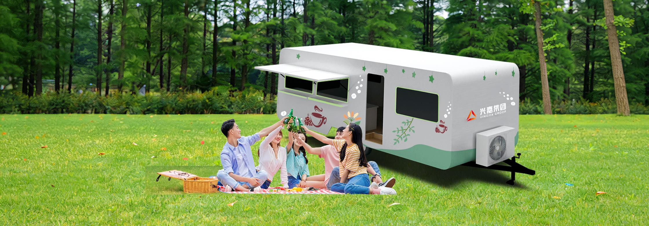 8米无动力餐车ZKCC8A