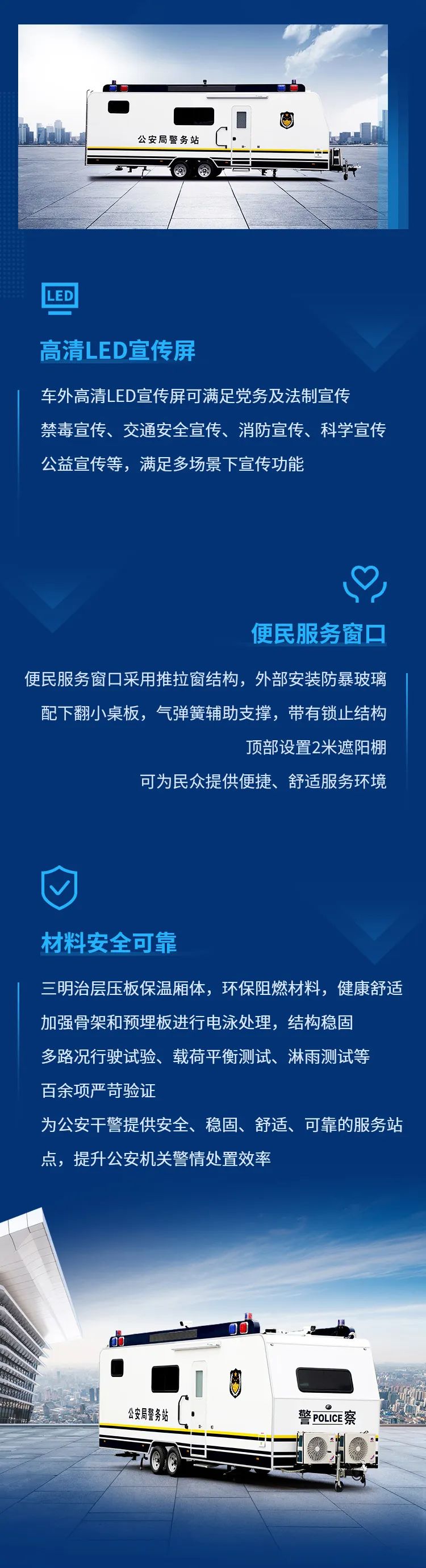 宇通拖挂式方舱警务站——全能警务站点，全程守护平安中国